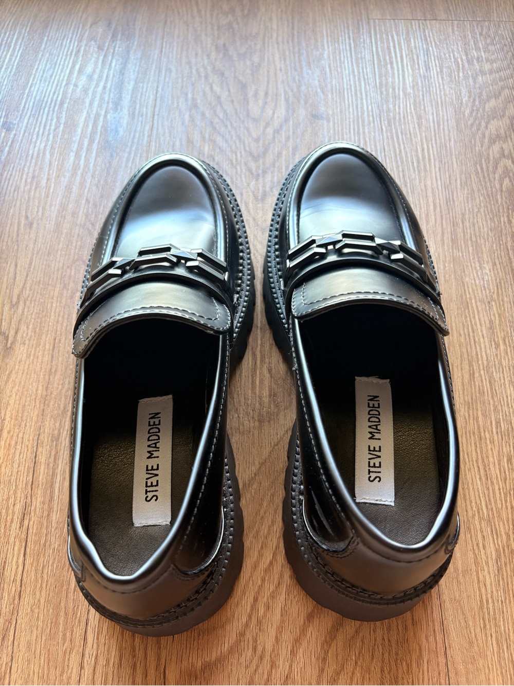 Steve Madden Aerin platform loafers in black women’s size 7 - Picture 3 of 8